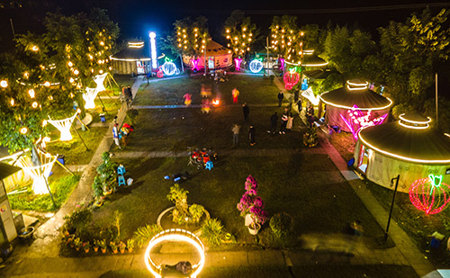 左手APP视频下载夜間航拍景色